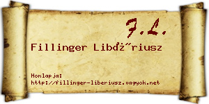 Fillinger Libériusz névjegykártya